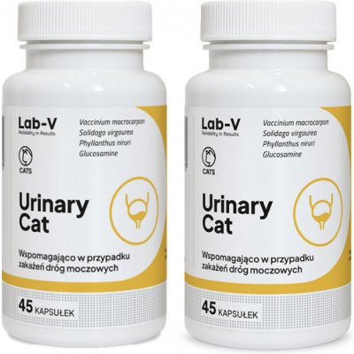 Lab v Urinary Cat Podpora močových cest pro kočky 2 x 45 kapslí – Hledejceny.cz