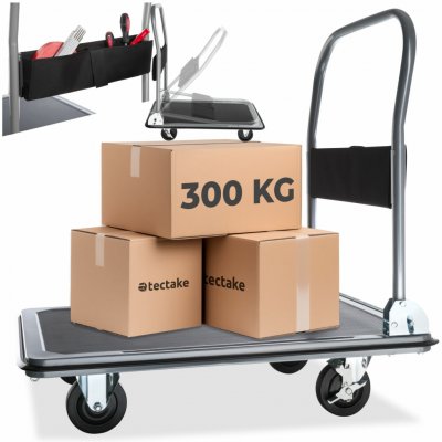 TecTake 402778 Plošinový s brzdami 300 kg – Zboží Mobilmania