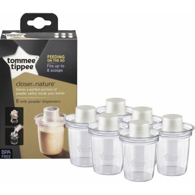 Tommee Tippee dávkovač na sušené mléko C2N 6 ks Transparent – Hledejceny.cz