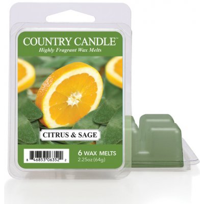 Country candle Citrus and Sage Vonný Vosk, 64g – Zboží Dáma