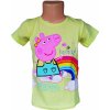 Dětské tričko Eplusm Dívčí tričko PEPPA PIG duha krátký rukáv žlutá