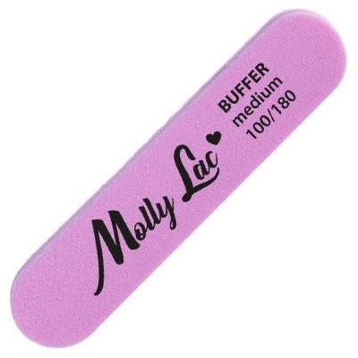 Molly Lac Penový pilník na nechty mini rovný zaoblený ružový 100/180 – Zboží Dáma