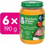 GERBER Organic zelenina s telecím masem 6x190 g​ – Zboží Mobilmania