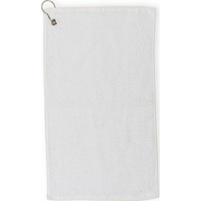 Towel City Luxusní sportovní froté ručník na ruce s háčkem 550 g/m Bílá 30 x 50 cm