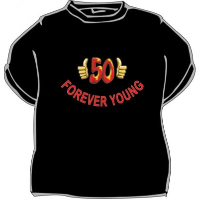 Forever Young 50 T shirt Mens black