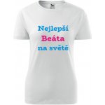 Bílé dámské tričko nejlepší Beáta na světě tričko se jménem – Hledejceny.cz