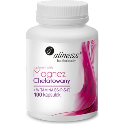 Aliness Chelated Magnesium 650 mg + B6 (P-5-P) 100 kapslí – Hledejceny.cz