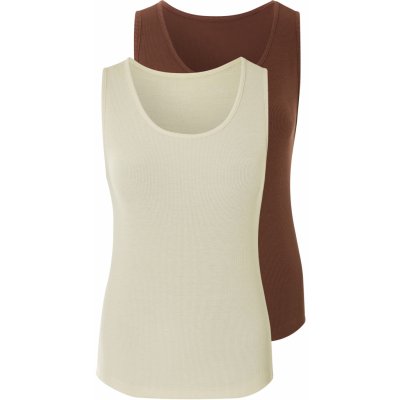 Esmara vroubkované 2 kusy hnědá krémová – Sleviste.cz