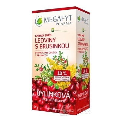 Megafyt Bylinková lékárna LEDVINY S brusinek čajová směs bylinný čaj 10% brusinkové šťávy 20 x 1,5 g – Zbozi.Blesk.cz
