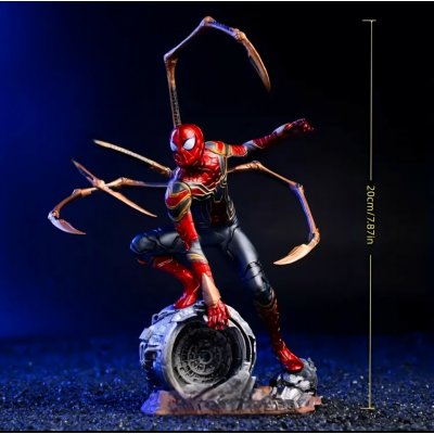 Sběratelská soška Spider-Man – Oblek Iron Spider (20 cm) – Zboží Mobilmania