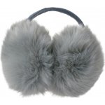 Basic plyšové šedé klapky na uši na černé – Zboží Dáma