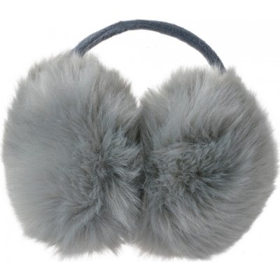 Basic plyšové šedé klapky na uši na černé – Zboží Dáma