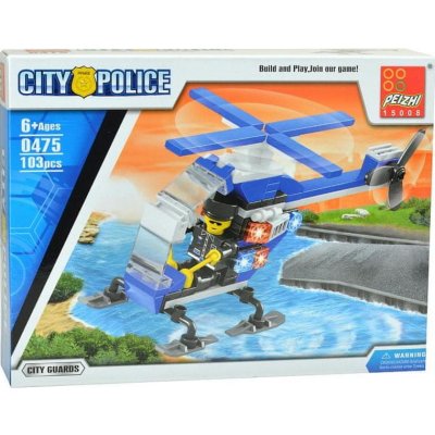 INTEREST stavebnice 103 dílků City Police - městská stráž, vrtulník – Zboží Mobilmania