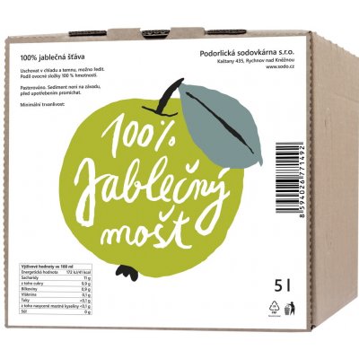 Rychnovský mošt jablko 100% 5l – Zboží Dáma