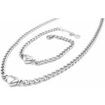 Steel Jewelry set náhrdelník a náramek srdce z chirurgické oceli SET220166 – Zboží Dáma