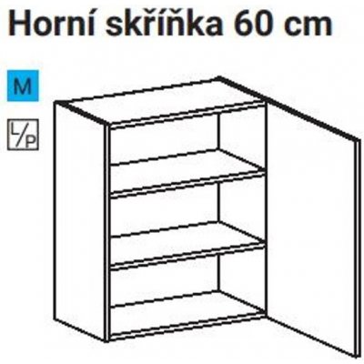 EBS EH451DBLP skříňka horní bílá lesk, 45 cm, L/P – Zboží Dáma