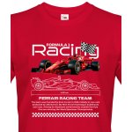 Pánské tričko F1 Ferrari Canvas pánské tričko s krátkým rukávem 2976 červená – Zboží Mobilmania