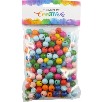 TEMPUSCreative korálky dřevo 12mm bar.mix 200ks 474189 – Hledejceny.cz
