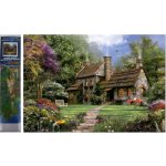 Norimpex Diamantový obrázek Domek v lese 30 x 40 cm 1007757 – Sleviste.cz