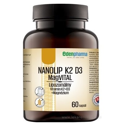 EDENPharma NANOLIP K2+D3 Mag Vital 60 kapslí – Hledejceny.cz