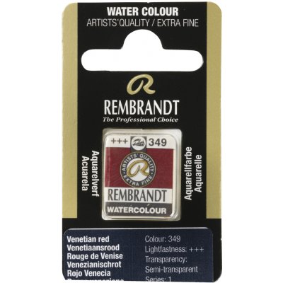 Rembrandt akvarelová barva v půlpánvičce 349 Venetian Red – Sleviste.cz