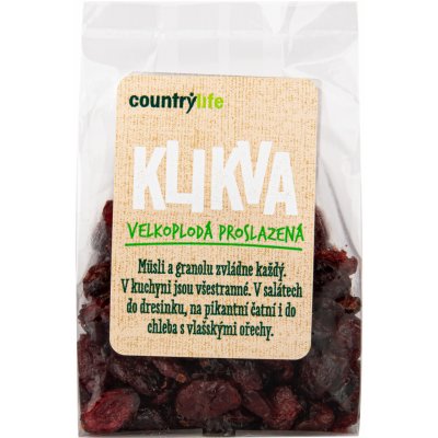 Country Life Klikva velkoplodá proslazená 100 g – Zboží Mobilmania