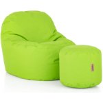 SakyPaky Sedací vak Klííídek s taburetem limeta – Zboží Mobilmania