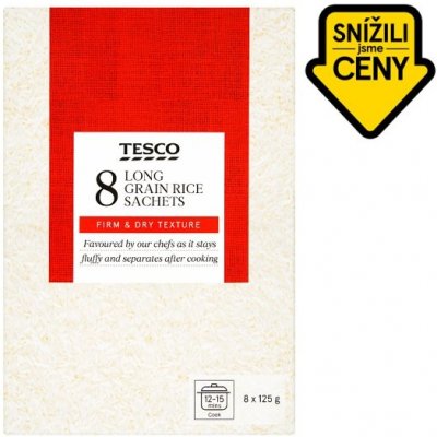 Tesco rýže dlouhozrnná loupaná ve varných sáčcích 8 x 125 g – Zboží Mobilmania