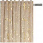Fliying Sametový závěs na pásce L 786 béžový/zlatý, 140x250 cm(cena za 1 kus) – Zboží Mobilmania