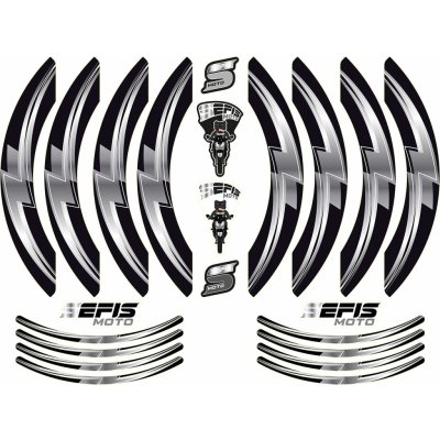 SEFIS PREMIUM ST 1 dvoudílné polepy na kola - šedá – Hledejceny.cz