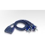 Aten CS-64US DataSwitch elektronický 4:1 (kláv.,VGA,myš,audio) USB – Zboží Živě