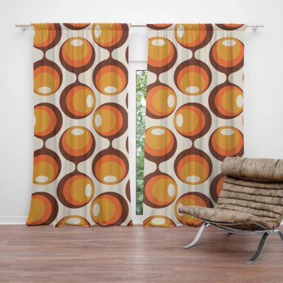 Sablio Závěs Karamelové kruhy: 2ks 140x250cm – Hledejceny.cz