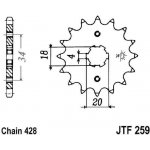 JT Sprockets JTF 259-16 | Zboží Auto