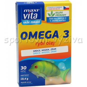 MaxiVita Omega3 rybí olej 30 kapslí