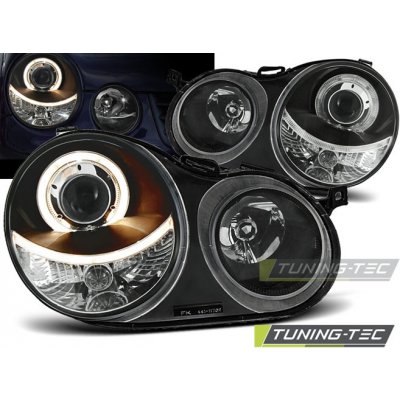 Tuning-Tec Přední čirá světla Volkswagen Polo IV 9N (2001 - 2005) - černé - Angel Eyes – Hledejceny.cz