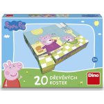 Dino kostky Peppa Pig Veselý den 20 kostek – Zboží Mobilmania