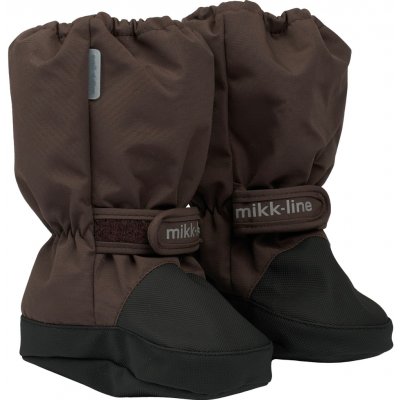MIKK-LINE nepromokavé capáčky s vyztuženou protiskluzovou podrážkou hnědé – Zboží Dáma