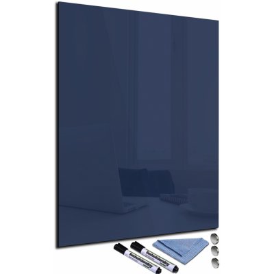 Glasdekor Magnetická skleněná tabule 80 x 60 cm modro-černá