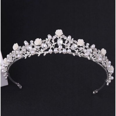 Naishide Jewelry svatební korunka do vlasů ROSE stříbrná – Sleviste.cz