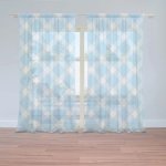 Záclony Modrobílé čtverce: 2 ks - 150x250 cm - Sablio – Hledejceny.cz