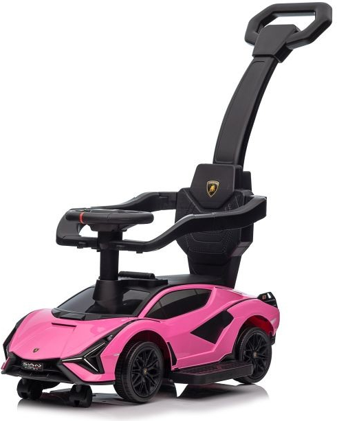 mamido auto s vodící tyčí Lamborghini Sian růžové