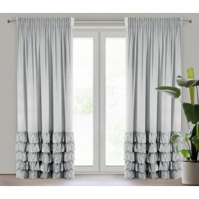 Takoy Závěs DANI z veluru zdobený volány 140 x 250 cm-HF-454059 | 140 x 250 cm – Hledejceny.cz