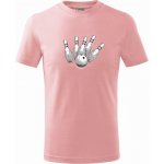 Bowling kresba Tričko dětské bavlněné Růžová – Zboží Mobilmania