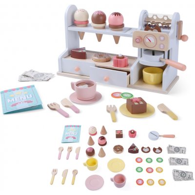 Derrson dřevěná prodejna zmrzliny cukrárna a kávovar 2v1 W5356 – Zboží Dáma