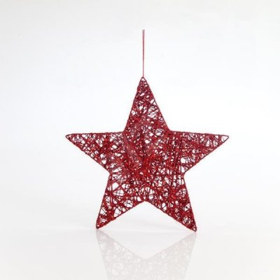 Eurolamp závěsná hvězda červená 25 cm