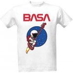 Tričko s potiskem Basa z NASA pánské bílá – Zboží Mobilmania