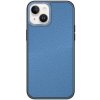 Pouzdro a kryt na mobilní telefon Pouzdro AppleKing kožené s pokoveným rámečkem iPhone 14 Pro - modré
