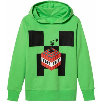 Minecraft chlapecká mikina zelená