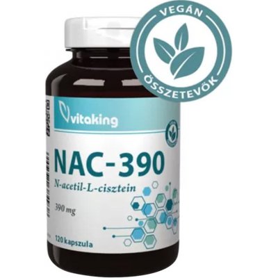 Vitaking NAC-390 N-acetyl-L-cysteine 390 mg 120 kapslí – Hledejceny.cz