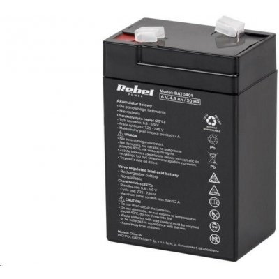 VIPOW Baterie olověná 6V/ 4.0Ah bezúdržbový akumulátor – Sleviste.cz